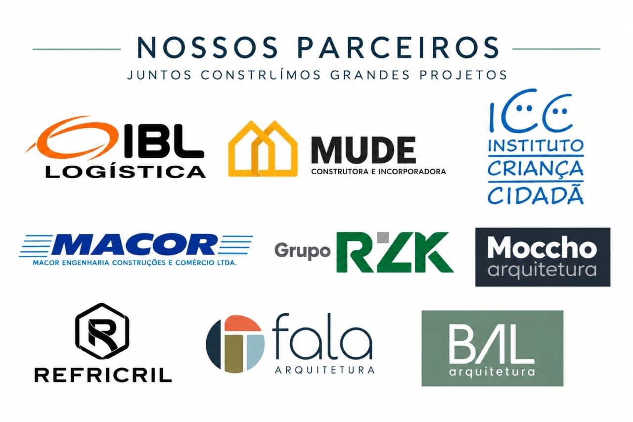 Logotipos dos parceiros da Da Mata Engenharia